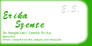 erika szente business card